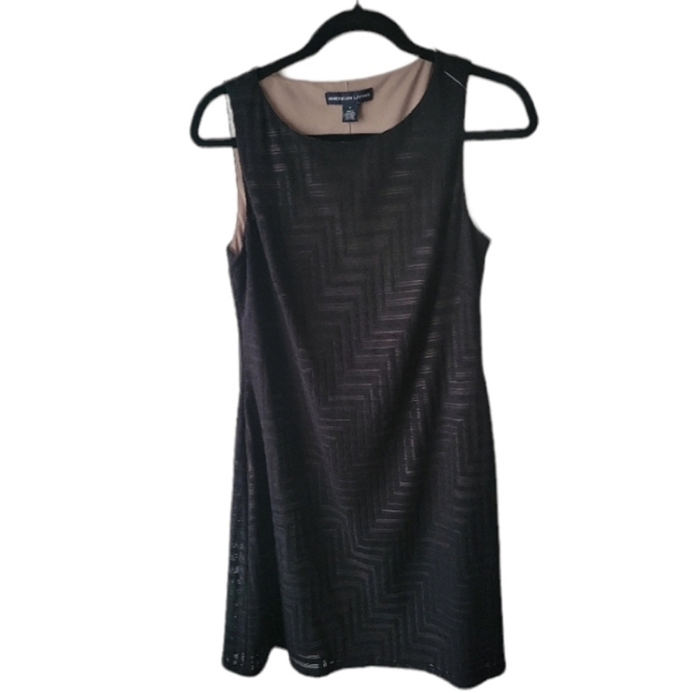 American Living Black Chevron Knit Dress. Size M - Picture 4 of 6